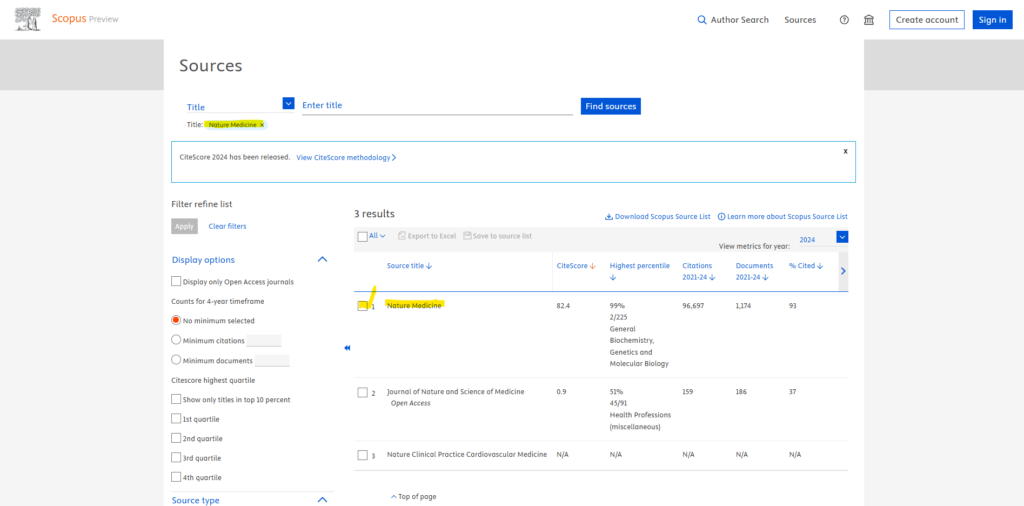 Step VIII Specific journal name