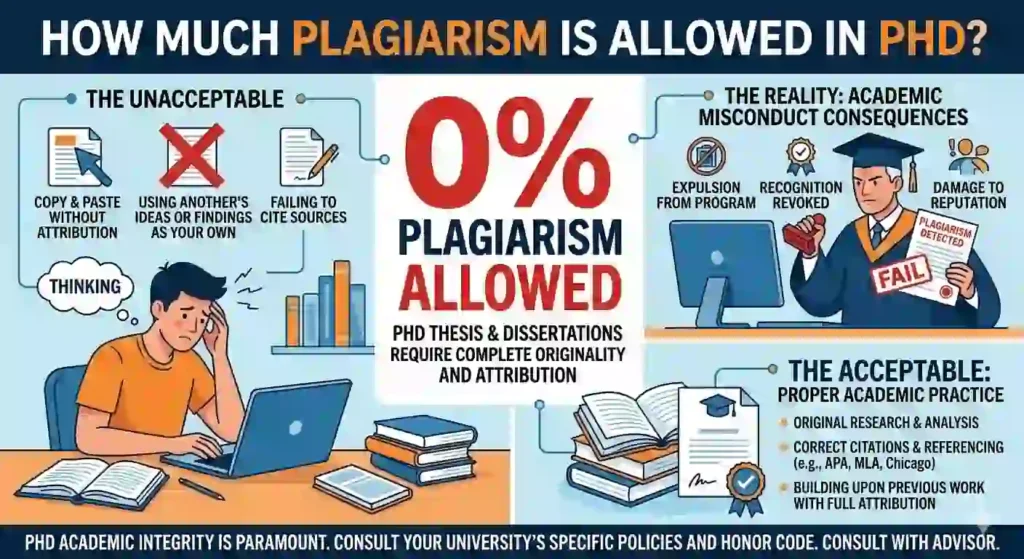 how much plagiarism is allowed in phd