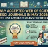 Web of Science ESCI Journals in May 2026
