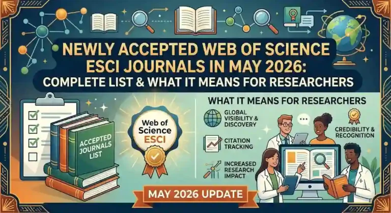Web of Science ESCI Journals in May 2026