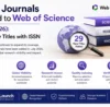 29 New ESCI Journals in Web of Science - July 2026