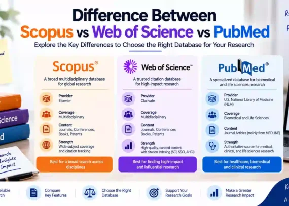 Difference Between Scopus vs Web of Science vs PubMed: