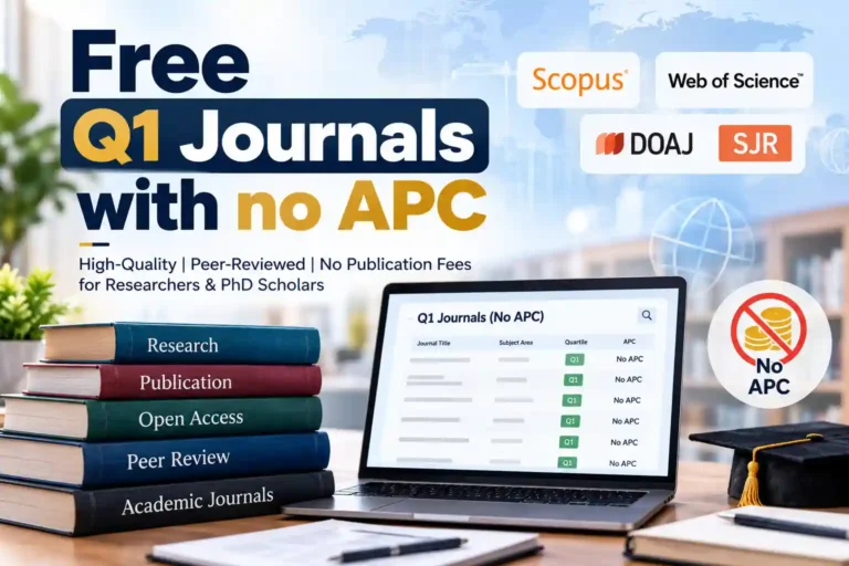 Free Q1 Journals with No APC